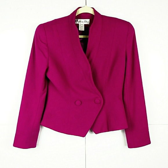 Dior Jackets & Blazers - Vintage Christian Dior Wool Pink Jacket Blazer 8